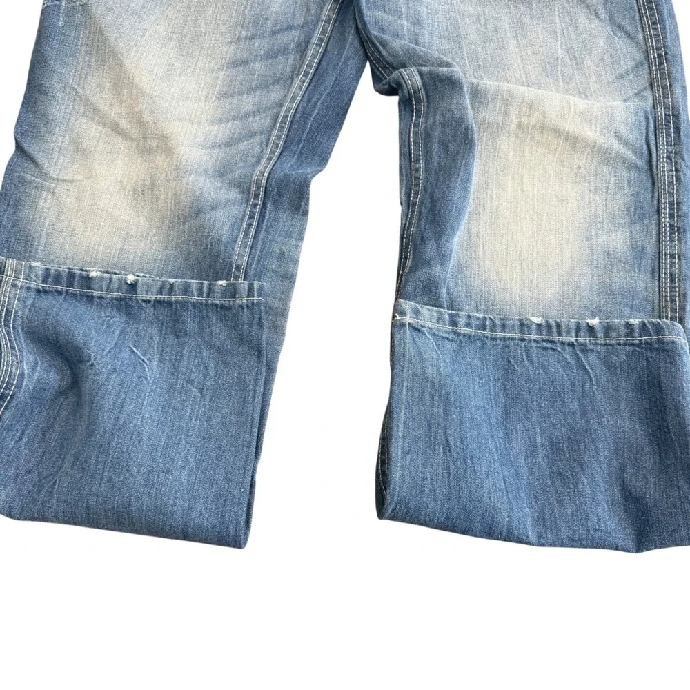 MECCA Mens W40XL32 Blue‎ Wash Denim Jeans Cotton Straight Fit Y2K